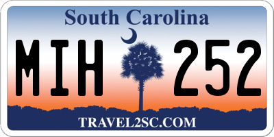 SC license plate MIH252