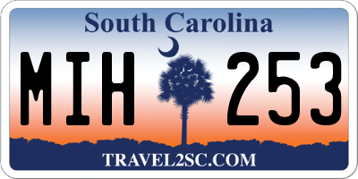 SC license plate MIH253