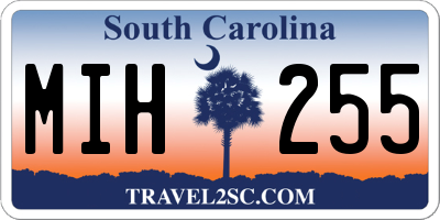 SC license plate MIH255