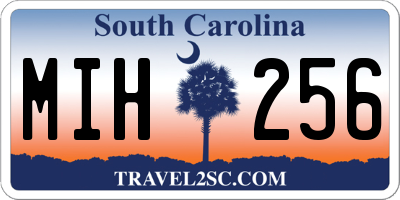 SC license plate MIH256