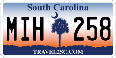 SC license plate MIH258