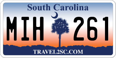 SC license plate MIH261