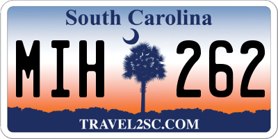 SC license plate MIH262