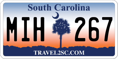 SC license plate MIH267