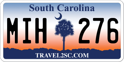 SC license plate MIH276
