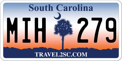 SC license plate MIH279