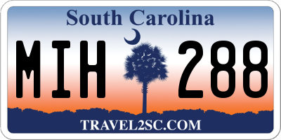 SC license plate MIH288