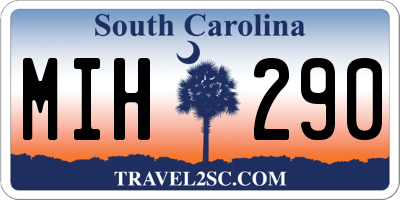 SC license plate MIH290