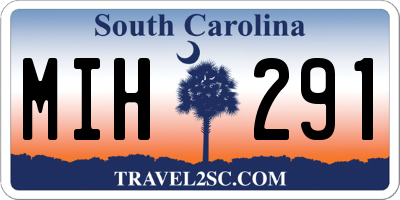 SC license plate MIH291