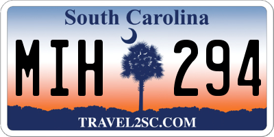 SC license plate MIH294