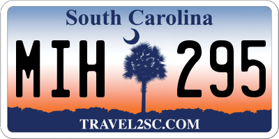SC license plate MIH295