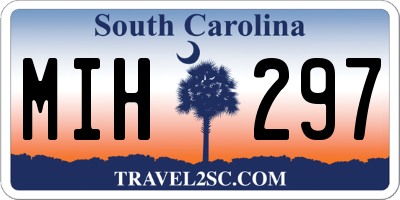 SC license plate MIH297