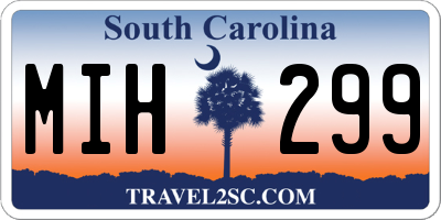 SC license plate MIH299