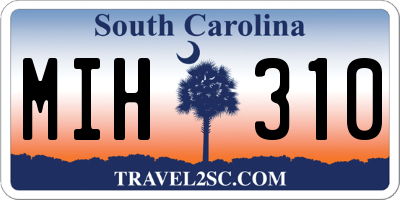 SC license plate MIH310