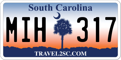 SC license plate MIH317
