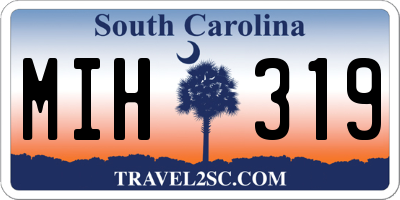 SC license plate MIH319