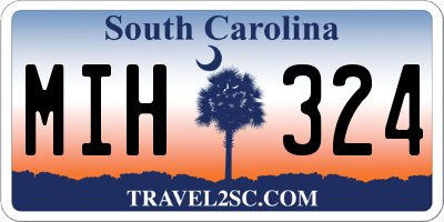 SC license plate MIH324