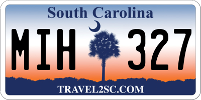 SC license plate MIH327