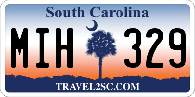 SC license plate MIH329