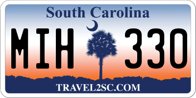 SC license plate MIH330