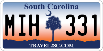 SC license plate MIH331