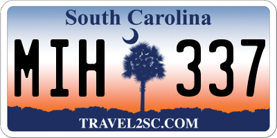 SC license plate MIH337