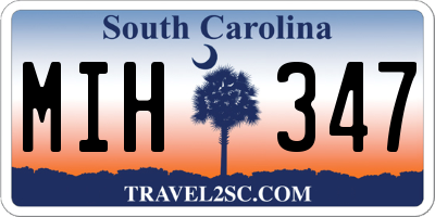 SC license plate MIH347