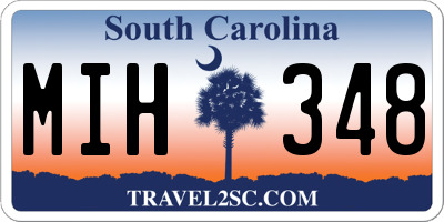 SC license plate MIH348
