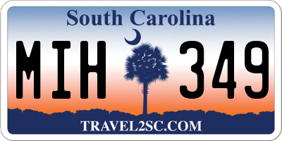 SC license plate MIH349