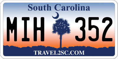 SC license plate MIH352
