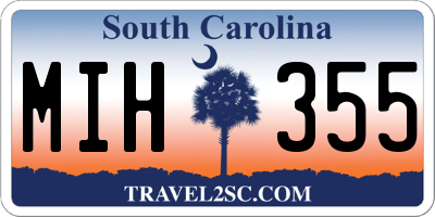 SC license plate MIH355