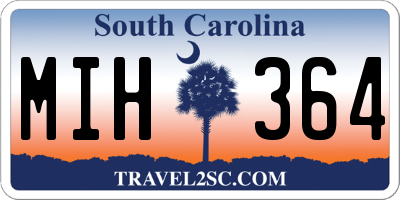 SC license plate MIH364