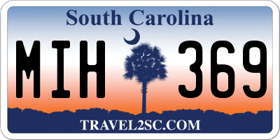 SC license plate MIH369