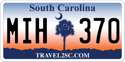 SC license plate MIH370