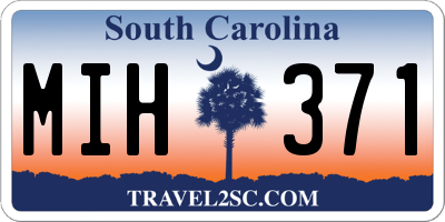 SC license plate MIH371