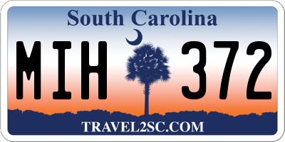SC license plate MIH372