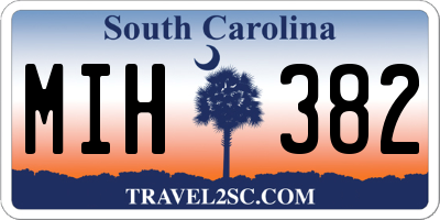 SC license plate MIH382