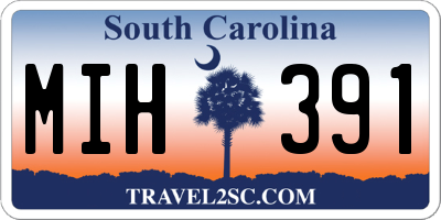 SC license plate MIH391