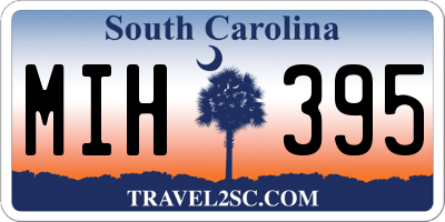 SC license plate MIH395