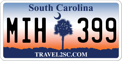 SC license plate MIH399