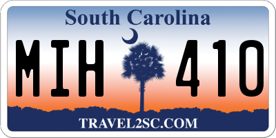 SC license plate MIH410