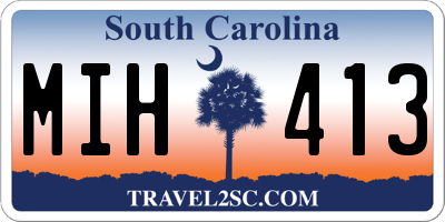 SC license plate MIH413