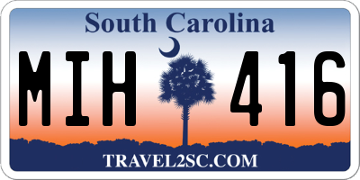SC license plate MIH416