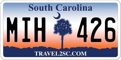 SC license plate MIH426