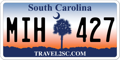 SC license plate MIH427