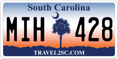SC license plate MIH428