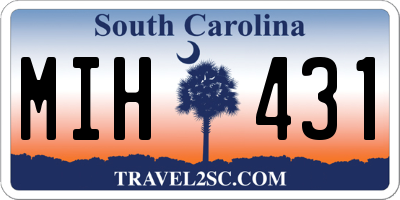 SC license plate MIH431