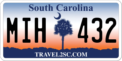 SC license plate MIH432