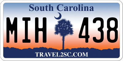 SC license plate MIH438