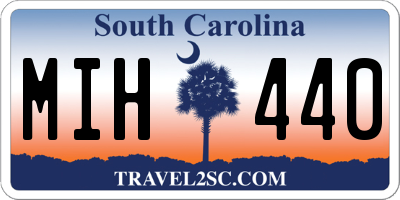 SC license plate MIH440
